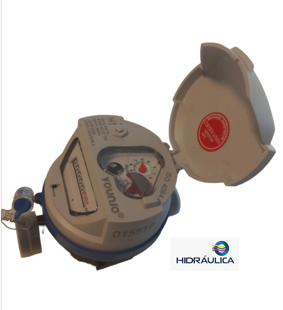 MEDIDOR CHORRO UNICO 1/2" X L115MM R200 VISOR VIDRIO PLANO. NYLON/COBRE *