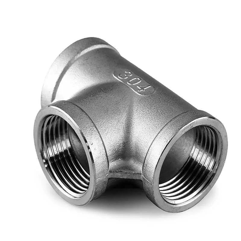 TEE ACERO INOX 150LBS ROSCA 1/2" T-304 *