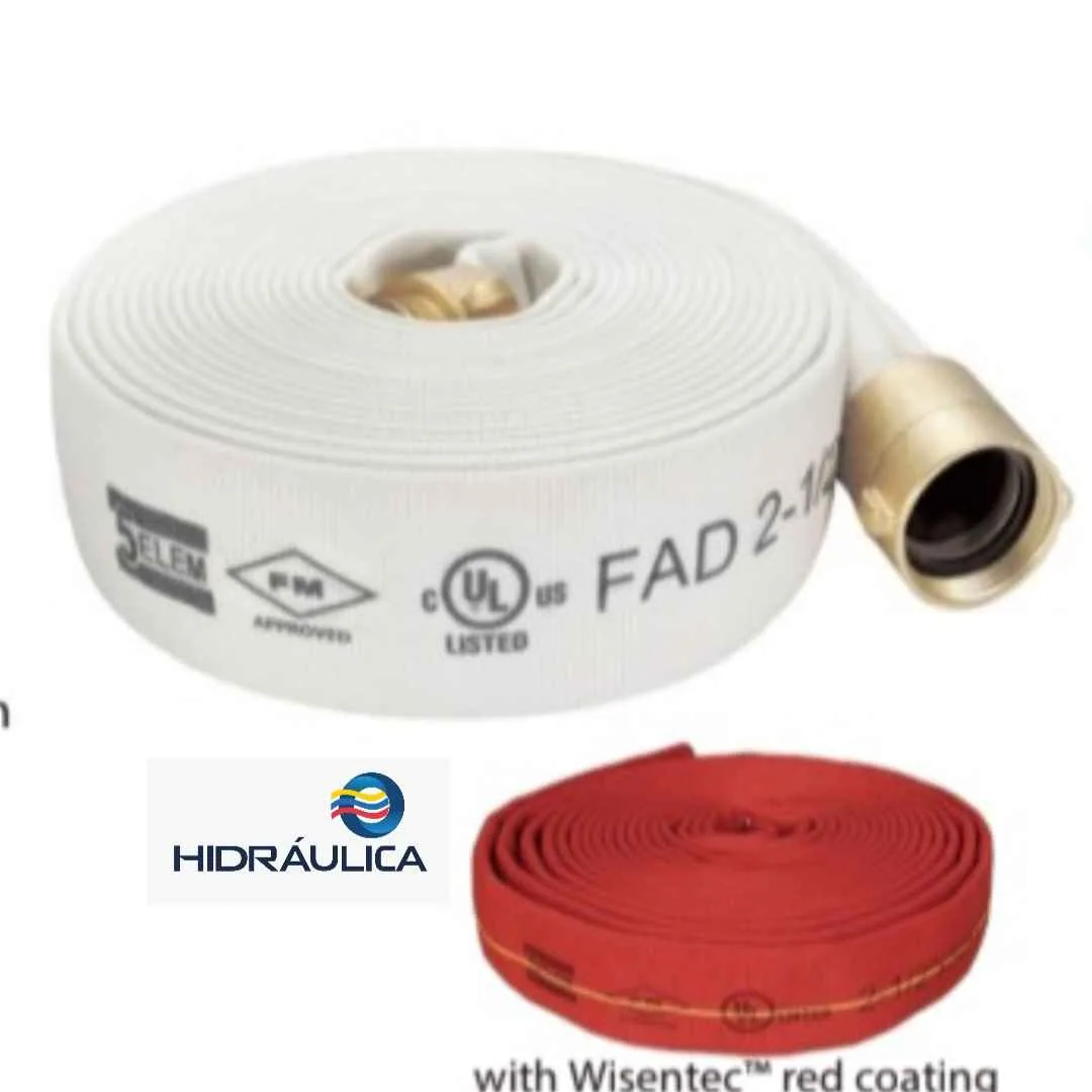 MANGUERA CONTRA INCENDIO TRIPLE CAPA (DOBLE CHAQUETA) 11/2" X 15M 400PSI