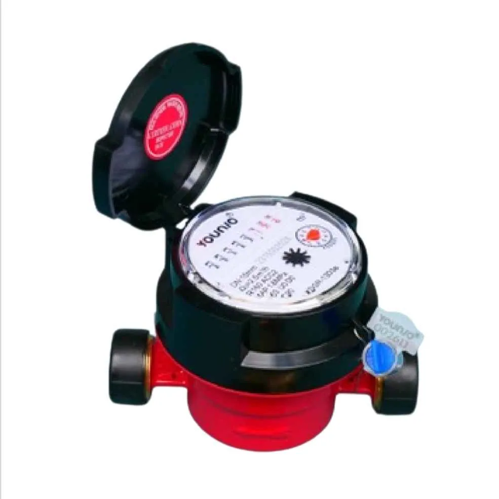MEDIDOR CHORRO UNICO VISOR PLANO PARA AGUA CALIENTE 1/2" YN