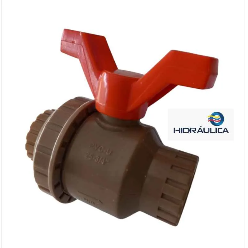 VALVULA ESFERICA PVC 1 UNION ROSCA HEMBRA 3/4" *