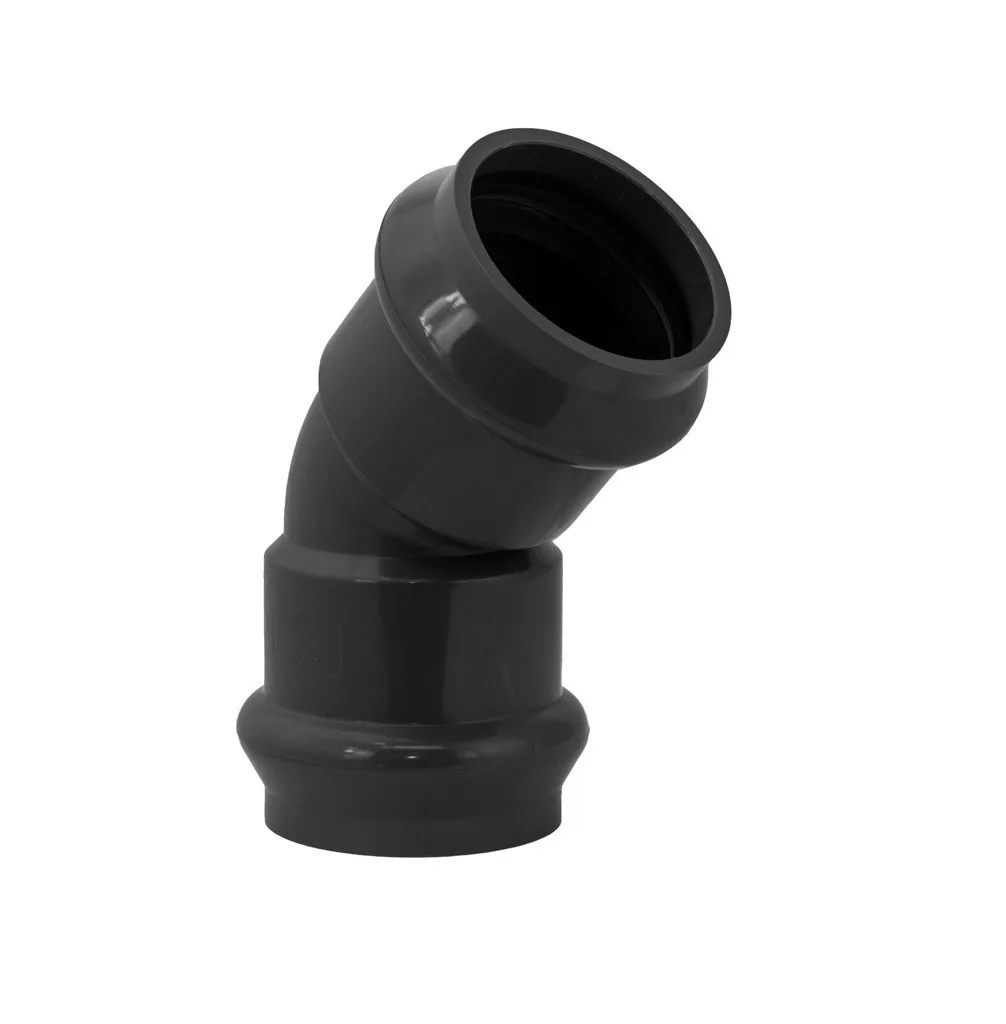 CODO PRESION UZ INYECTADO 110MM X 45º