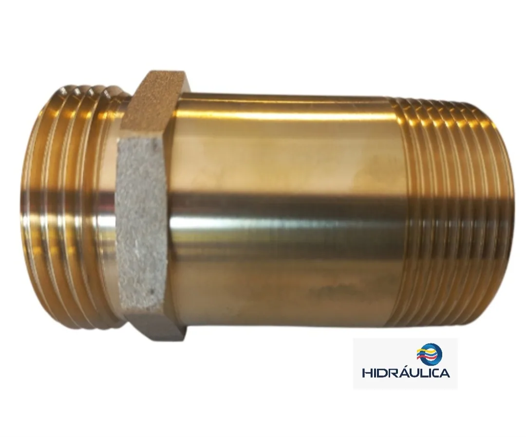 NEPLO ADAPTADOR 11/2" NHT X 11/2" NPT BRONCE (PARA MANGUERA CONTRA INCENDIOS) *