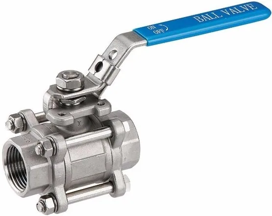 VALVULA ESFERICA TRES PIEZAS 1/2" ACERO INOX 304 *