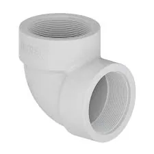 CODO PVC ROSCA BLANCO 11/2" X 90