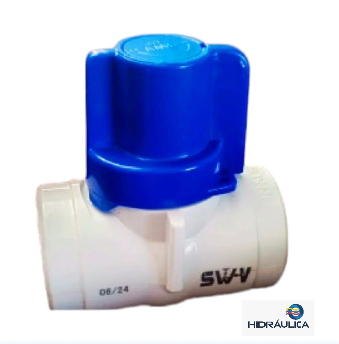 VALVULA DE CORTE INVIOLABLE PVC 1/2" INSERTO METALICO *