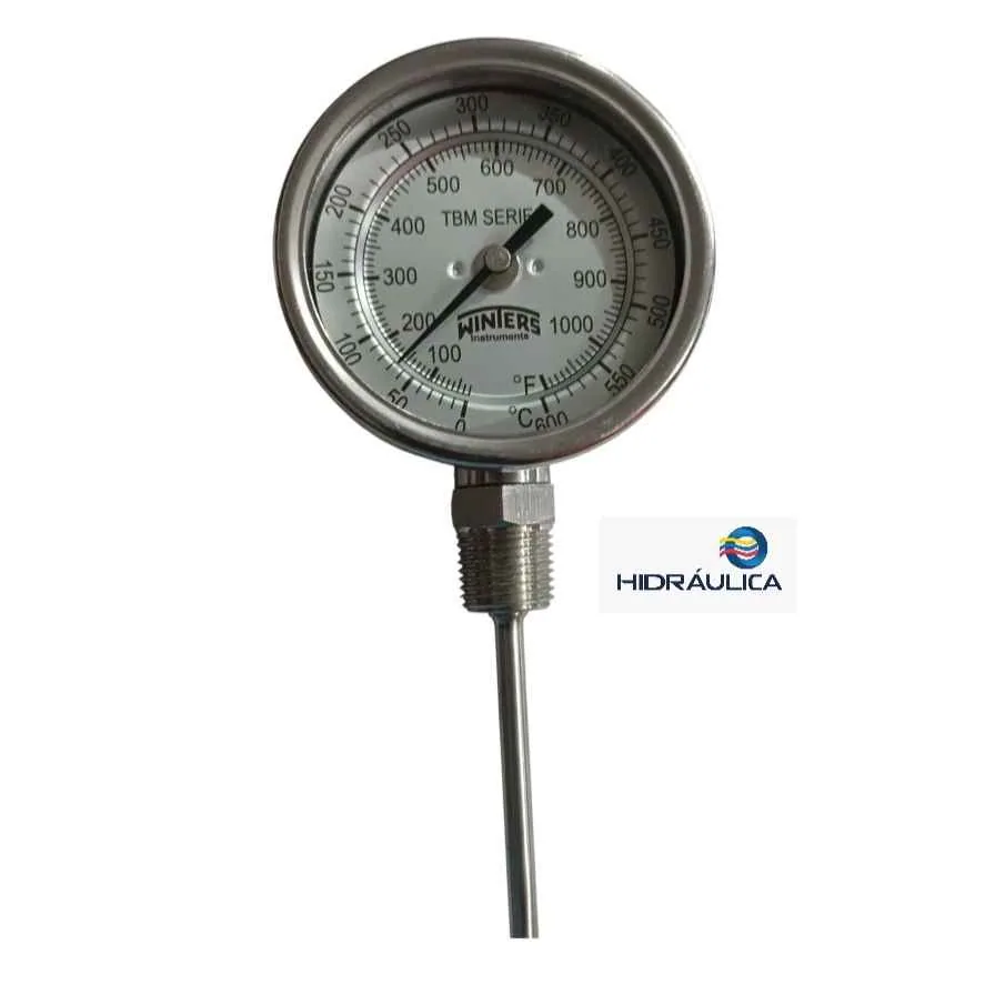 TERMOMETRO IND 0-600° C T/VERT. 3" X 4" X 1/2"