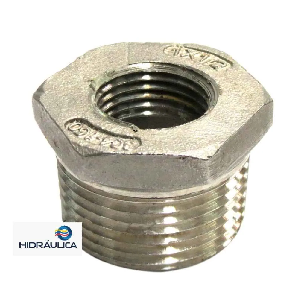BUSHING ACERO INOX ROSC 150 LBS 1/2" X 1/4" T-304