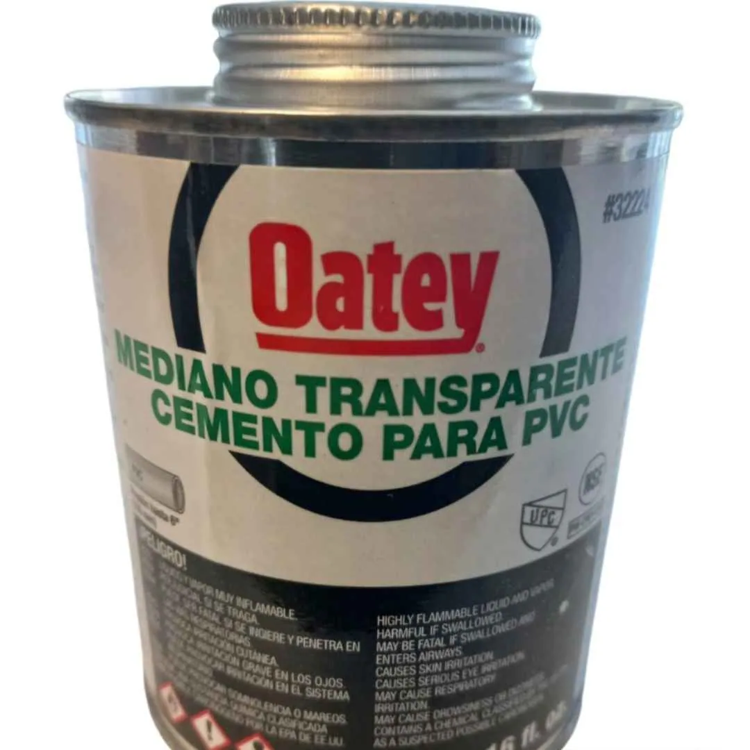 CEMENTO SOLVENTE OATEY VISCOSIDAD MEDIANA ETIQUETA NEGRA 1/32 4 OZ