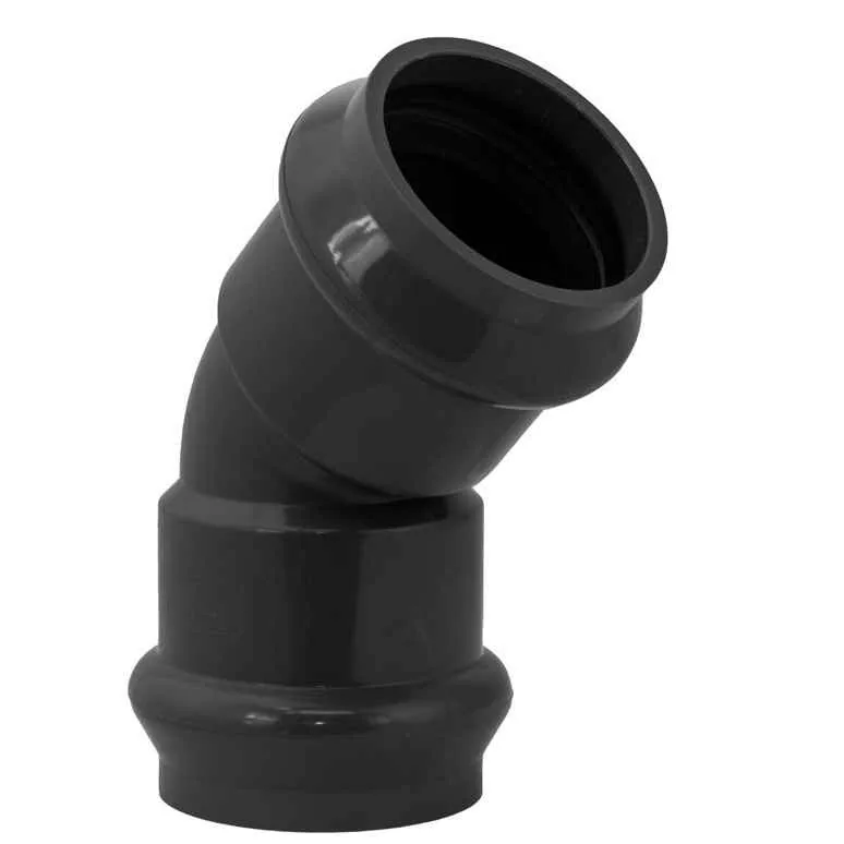 CODO PRESION UZ INYECTADO 200MM X 45º *