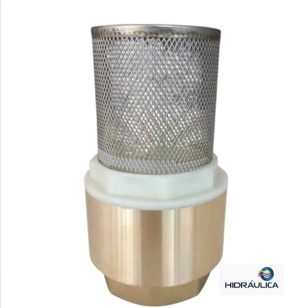 VALVULA CHECK BRONCE + CANASTILLA INOXIDABLE 3/4" *