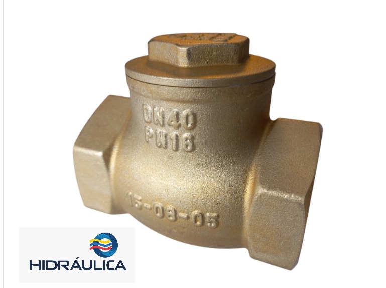 VALVULA CHECK 1 1/2" BRONCE/LATON