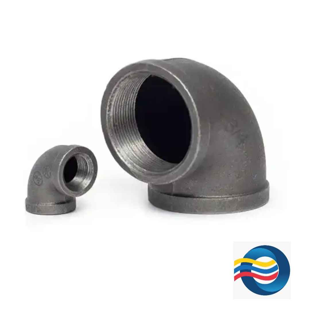 CODO HIERRO NEGRO 150 LBS  4"X 90 ROSCA